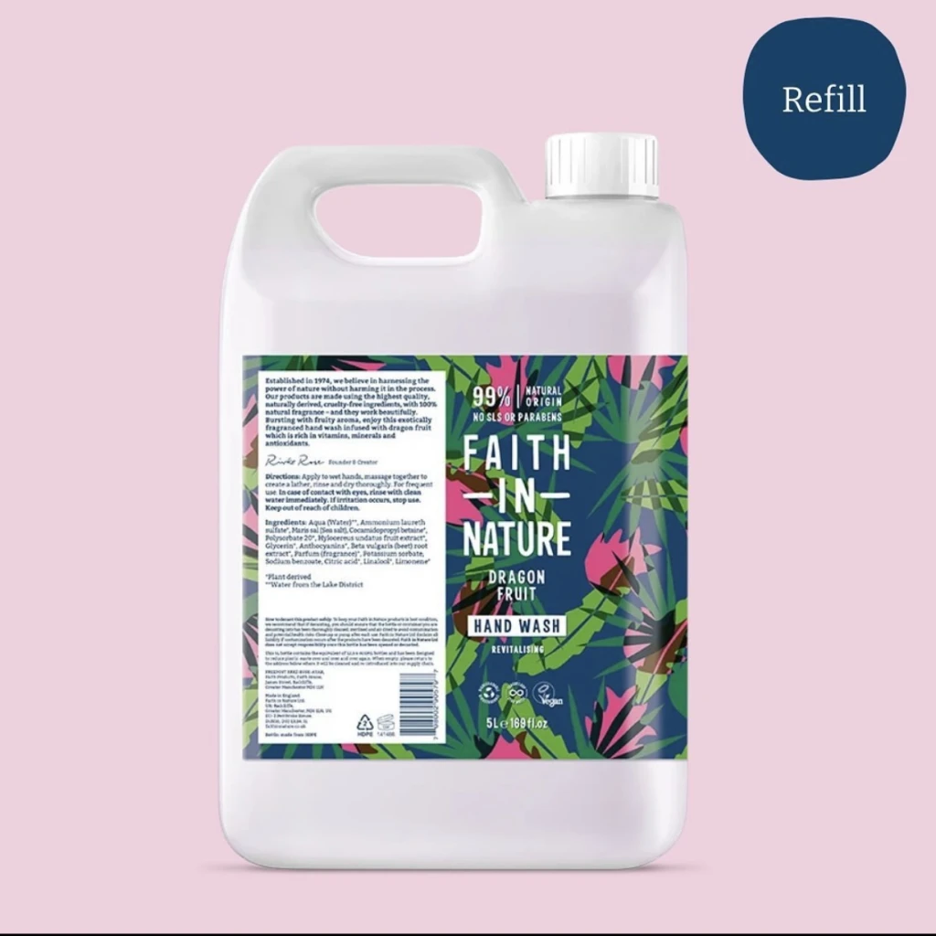 5Liter Refill for hand wash by Faith in Nature